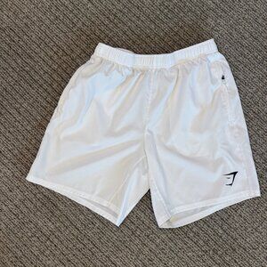 Gymshark Unlined White 5" Shorts - M